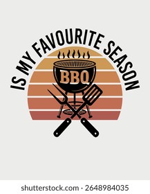 bbq is my favourite season bbq t shirt design new