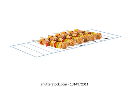 BBQ on a metal grill