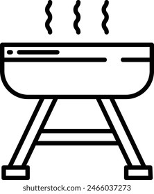 Bbq outline icon vector illustration