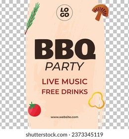 BBQ party. Barbecue party. barbecue poster or banner. BBQ time. Vector illustration. BBQ background. Poster, Banner, Card, Flyer, Invitation, Cover.. National Barbecue Day. May 16. event. grill party.