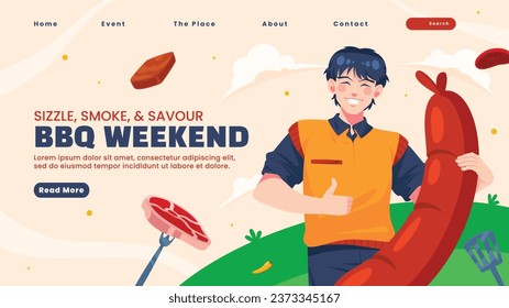 BBQ party. Barbecue party. barbecue poster or banner. BBQ time. Vector illustration. BBQ background. Poster, Banner, Card, Flyer, Invitation, Cover.. National Barbecue Day. May 16. event. grill party.