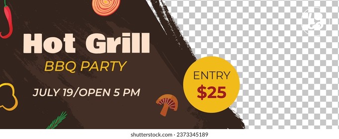 BBQ party. Barbecue party. barbecue poster or banner. BBQ time. Vector illustration. BBQ background. Poster, Banner, Card, Flyer, Invitation, Cover.. National Barbecue Day. May 16. event. grill party.