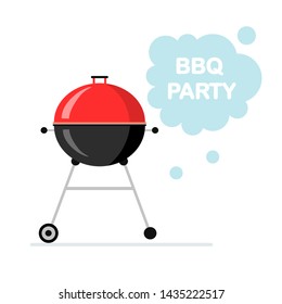 BBQ party, barbecue  poster. Vector flat design