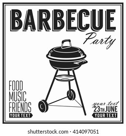 Bbq party design grill poster