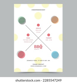 BBQ Party Flyer Template. A clean, modern, and high-quality design of Flyer vector design. Editable and customize template flyer