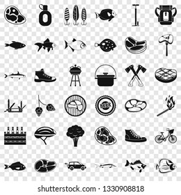 Bbq party icons set. Simple style of 36 bbq party vector icons for web for any design