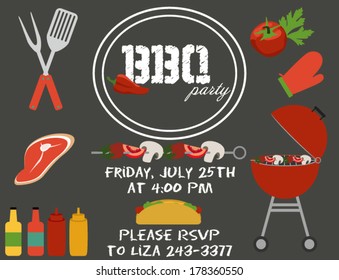 BBQ party invitation