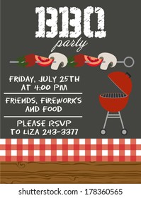 BBQ party invitation