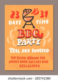 BBQ party invitation. 