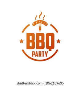 BBQ party. retro emblem, logo