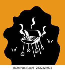 BBQ party vector illustration. Perfect for invitation, poster, social media.