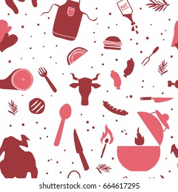 BBQ pattern seamless for any design vector illustration