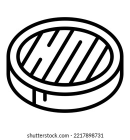 Bbq place icon outline vector. Fresh pork. Beef food