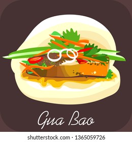 BBQ pork bao, Gua bao, Pork bao, Chinese food, Taiwanese burger, Taiwanese hamburger