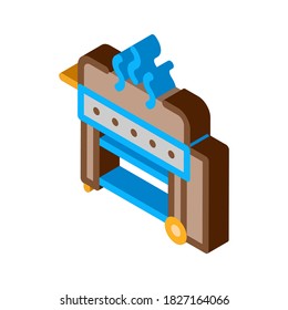 bbq professional equipment icon vector. isometric bbq professional equipment sign. color isolated symbol illustration