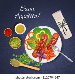 BBQ Realistic Illustration