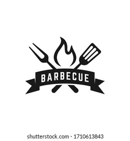 BBQ restaurant logo design template