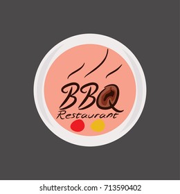 BBQ Restaurant logo vector illustration