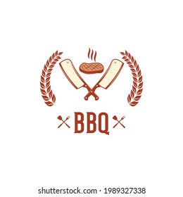 Bbq retro style Vector Logo 