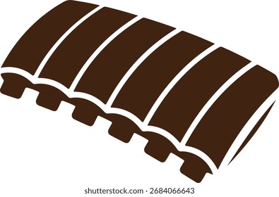 bbq rib rack silhouette vektor, gegrillt rippe knochen lebensmittel symbol, geräuchert grill rippen illustration design
