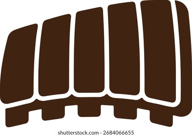 bbq rib rack silhouette vektor, gegrillt rippe knochen lebensmittel symbol, geräuchert grill rippen illustration design