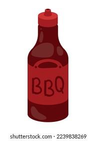 salsa de barbacoa en el icono del frasco