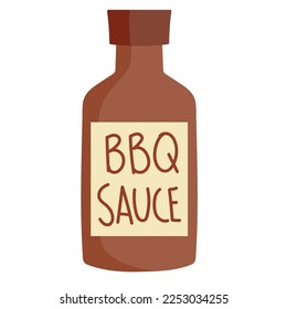 bbq sauce bottle icon isolated white background