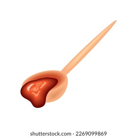 bbq sauce in spoon icon isolated