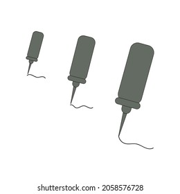 Icono de línea vectorial de la salsa BQ aislado en fondo blanco, vector, ilustración.