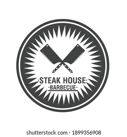 BBQ. Set of grill and barbecue restaurant logo, menu element, label and badge. Vector