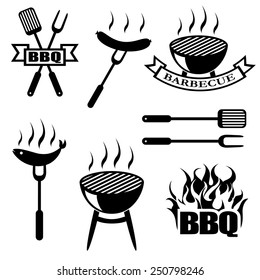 BBQ, set icons, logos,badges, labels 