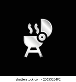 BBQ-Symbol aus silbernem Metall