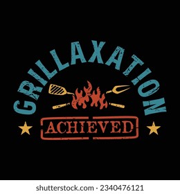 BBQ Smokehouse Grillaxation Lockup Logo For TShirt Design