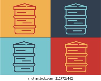 Bbq Smoker Logo Template, Simple Flat Icon of bbq,grill,smoker