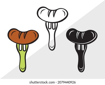 BBQ With Spatula Fork Printable Vector Illustration