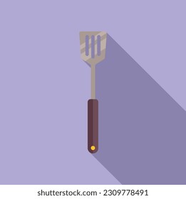 Bbq spatula icon flat vector. Meat food. Summer dinner