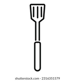 Bbq spatula icon outline vector. Meat food. Summer dinner