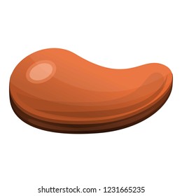 Bbq steak icon. Cartoon of bbq steak vector icon for web design isolated on white background
