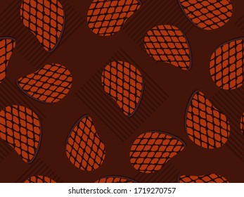 BBQ steak seamless pattern, grilled meat top view. Roast beef. Vector illustration
