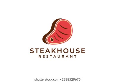 BBQ and Steakhouse logo, logo template for steakhouse restaurant