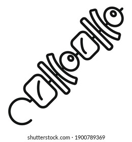 Bbq sticks icon. Outline bbq sticks vector icon for web design isolated on white background