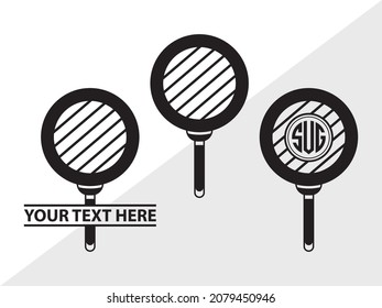 BBQ Stove Monogram Printable Vector Illustration