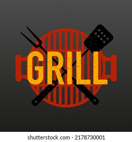 BBQ time, Party. Barbecue or grill tool. Vector illustration.