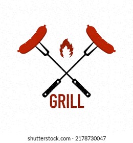 BBQ time, Party. Barbecue or grill tool. Vector illustration.