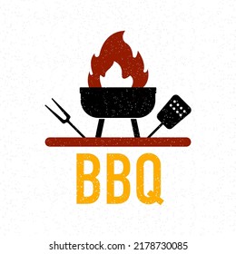 BBQ time, Party. Barbecue or grill tool. Vector illustration.
