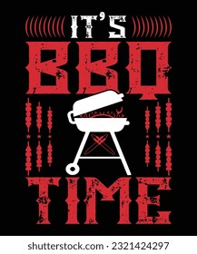 IT'S BBQ TIME T SHIRT DESIGN