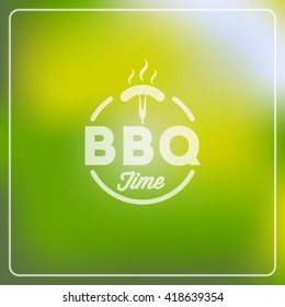 Bbq time. Vintage logo