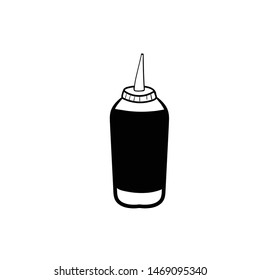 BBq tomato sauces hand drawn outline doodle