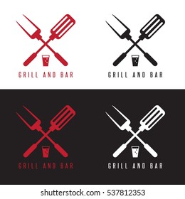 bbq tools and beer vector design template