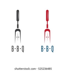 bbq tools gate simple icon vector design template